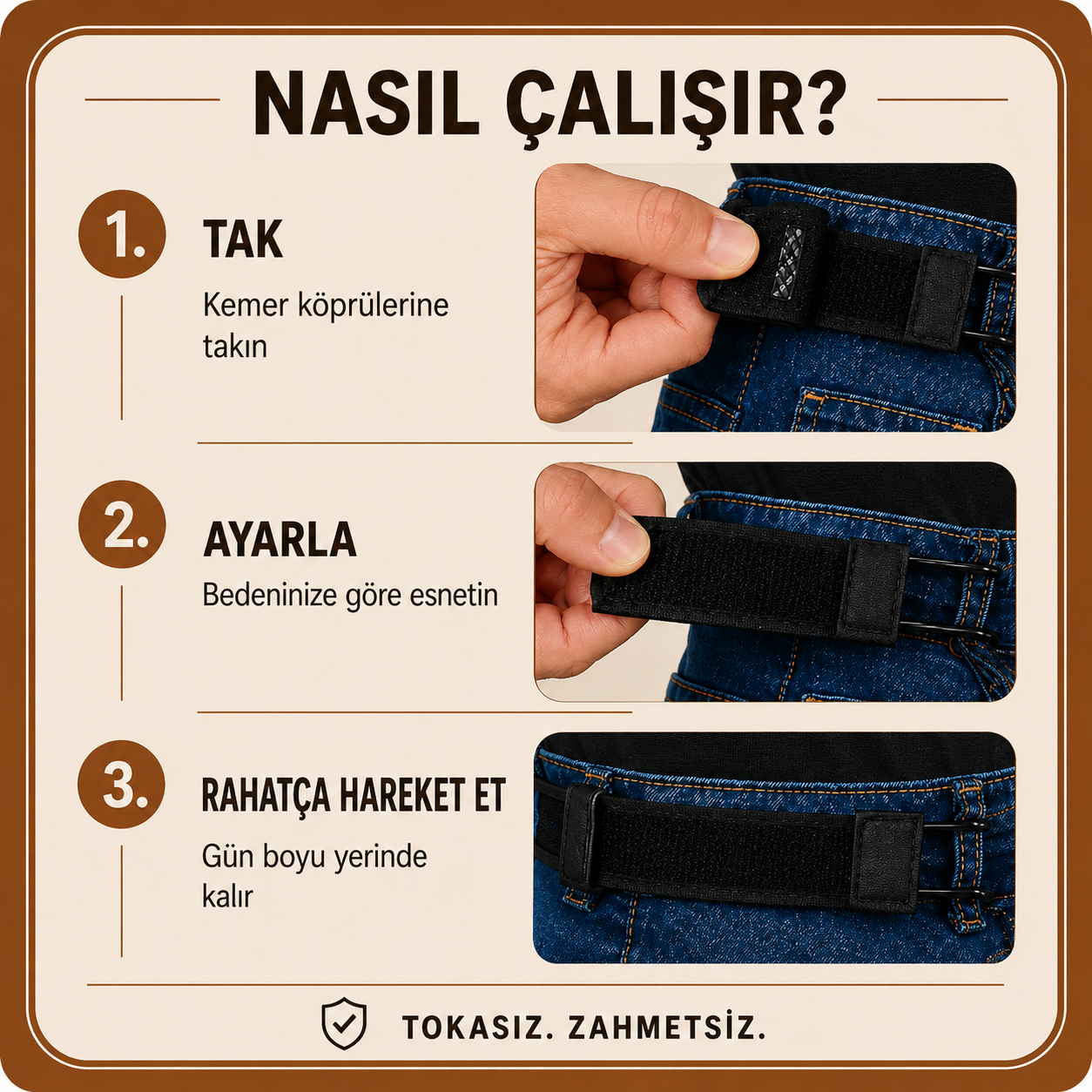 rahatkemer® Tokasız Kemer